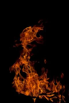 Fire on a black background Stock Photos
