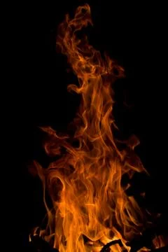 Fire on a black background Stock Photos