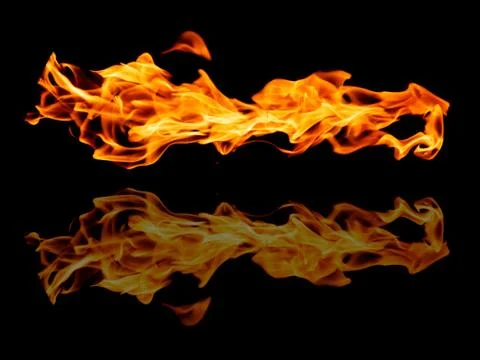 Fire on black background Stock Photos