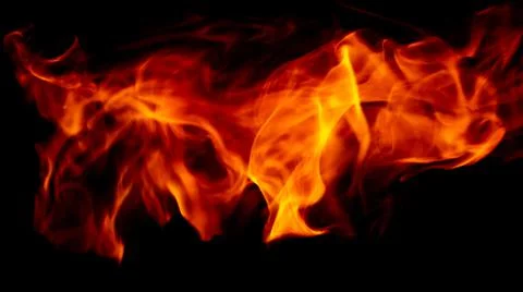 Fire on a black background Stock Photos