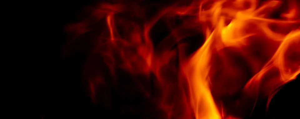 Fire on a black background Stock Photos