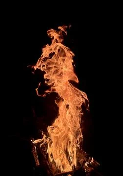 Fire on black background Fotos de archivo