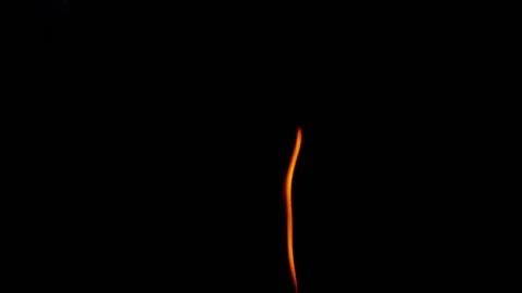 Fire on a black background. Slow motion. Stock Footage 108783666