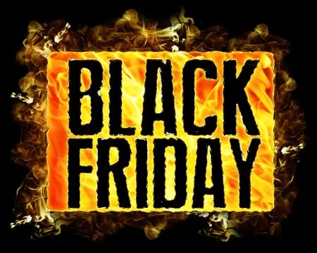 Fire Black Friday Text Stock Illustration