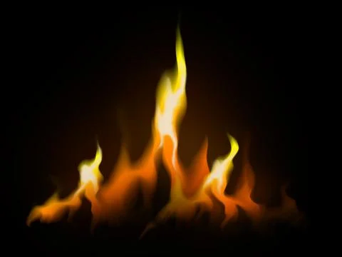 Fire on a black Stock Photos