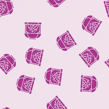 Fire blacksmith glyph seamless pattern Illustrazione stock