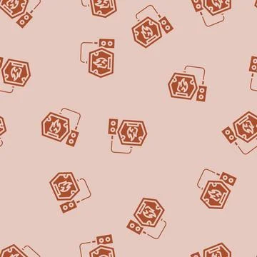 Fire blacksmith metal glyph vector seamless pattern Stock Illustration