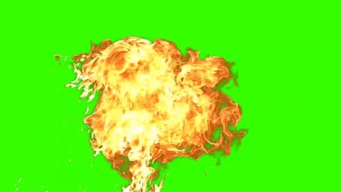 Fire Blast Sparks On Black And Green Screen Chroma Key Stock Footage 340676429