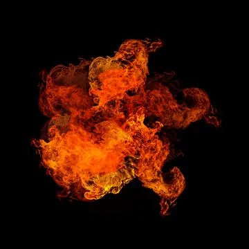 Fire blaze flames on black background. Fire burn flame isolated, abstract t.. Stock Illustration
