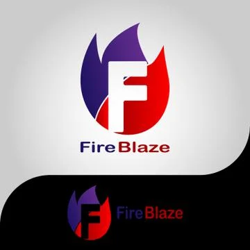 FIRE BLAZE LOGO 3 Stock Illustration