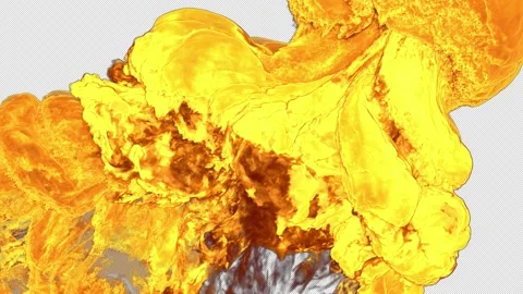 Fire Blazing On Alpha Stock Footage 157375529