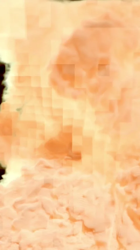 Fire with blur pixel effect 库存影片 305632436