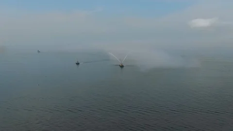 Fire boat Stock Footage 98274040