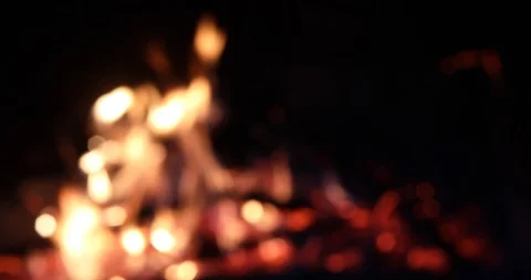 Fire bokeh with bright red and orange circles. Beautiful fire background Stock-Footage 116047233