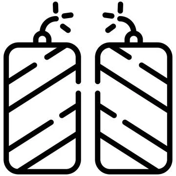 Fire bomb line icon, vector design usa independence day icon. Stockillustratie