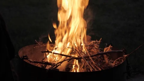 Fire bonfire burning for barbecue Видео 106092476