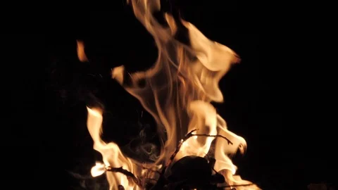Fire bonfire burning for barbecue Видео 106092619
