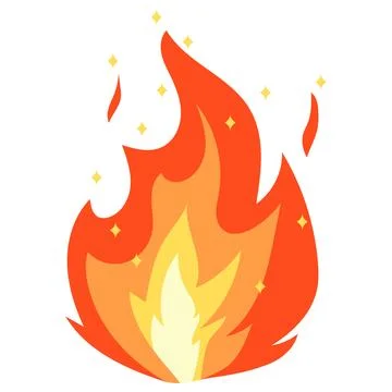 Fire, bonfire, fire icon isolated on white background. Vector illustration. Stock Illustration