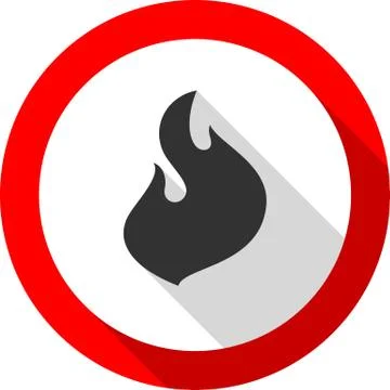 Fire bonfire flame bagel shape Stock Illustration