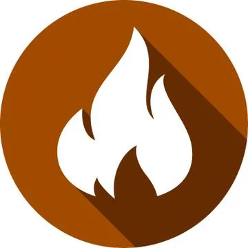 Fire bonfire flame circle shape Illustrazione stock