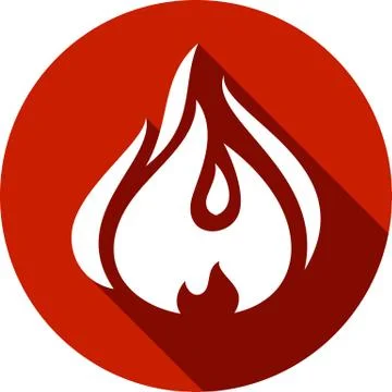 Fire bonfire flame circle shape Illustrazione stock