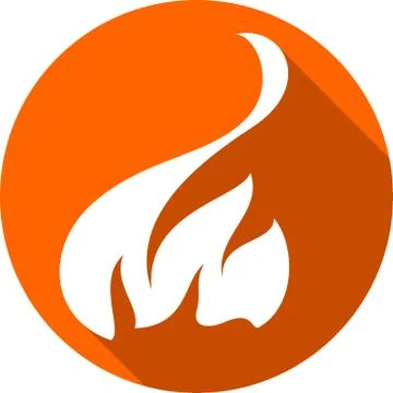 Fire bonfire flame circle shape Illustrazione stock