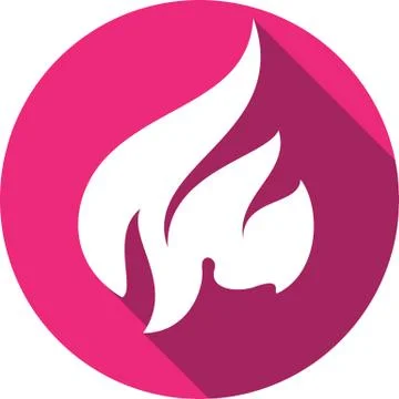 Fire bonfire flame circle shape Illustrazione stock