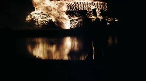 Fire - Bonfire Stock Footage 27542973