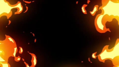 Fire Border Exciting Designs Black Background Stock Footage 314063219