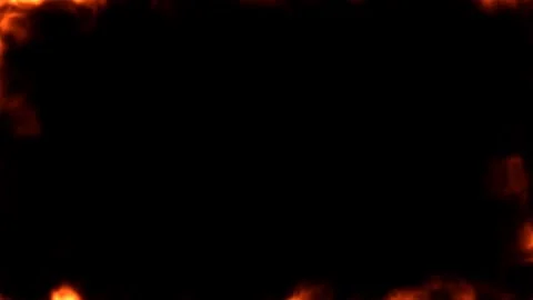 Fire Border Frame Loop Overlay for Halloween and Horror Video Background. Stock Footage 344864552