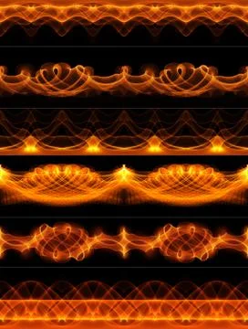 Fire borders Illustrazione stock