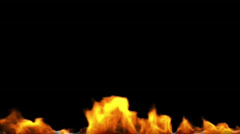 Fire Bottom + alpha 1080p Stock Footage