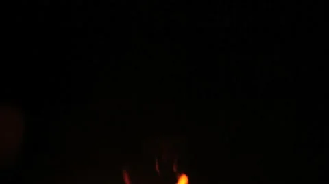 Fire Bottom Edge Stock Footage 8551766