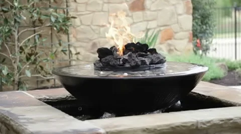 Fire bowl Stock Footage 7197719