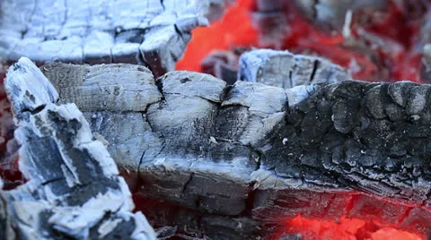 Fire In The Brazier Stock Footage 23981684