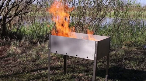 Fire In The Brazier Stock Footage 62757569