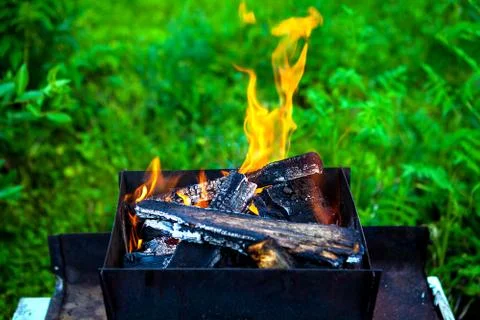 Fire in the Brazier Stock Photos