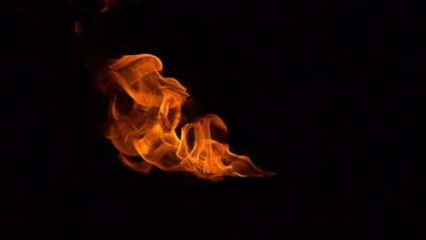 Fire in a brazier slow motion Stock Footage 104903255