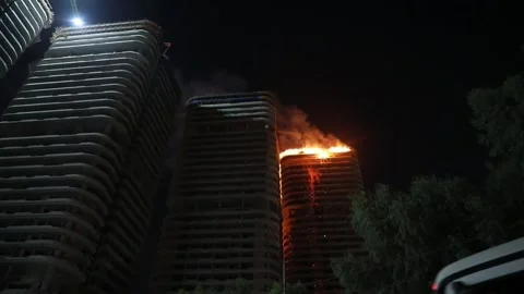 Fire breaks out in building in Erbil, Erbil, IQ - 13 Jun 2024 Stock Footage 277427588