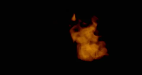 Fire Breath Flames On A Black Background Vidéo 161317734