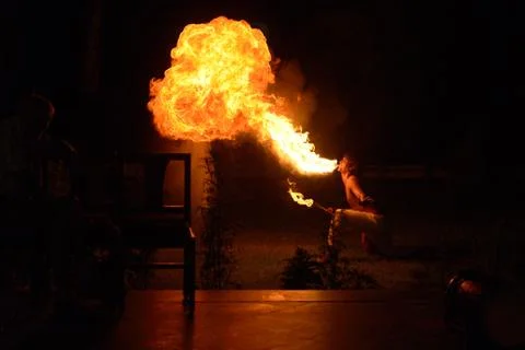 Fire breather Stock Photos