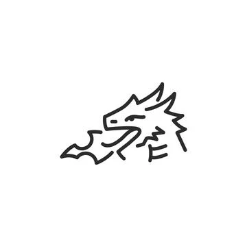 Fire-Breathing Dragon Icon Illustrazione stock