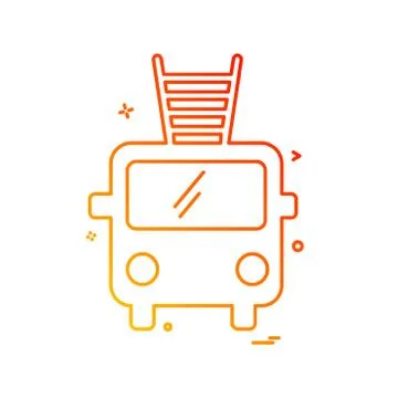 Fire brigade icon design vector Ilustración de archivo