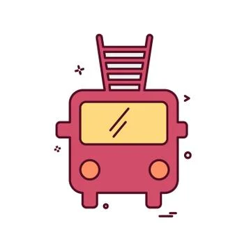 Fire brigade icon design vector Ilustración de archivo