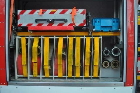 Fire brigade lorry Stock Photos