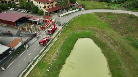 Fire Brigade Practicing Emergency Response in Kuala Lumpur on July 12 2025 Video stock 320763205