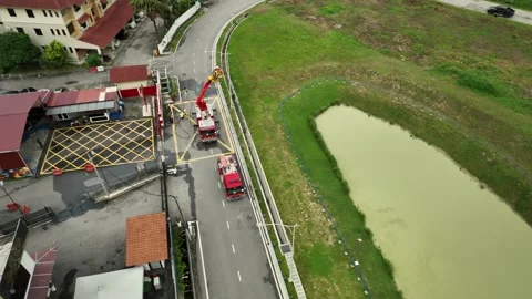 Fire Brigade Practicing Emergency Response in Kuala Lumpur July 2025 Vídeos de archivo 320763456