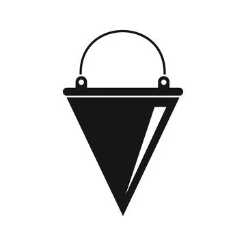 Fire bucket black simple icon Stock Illustration