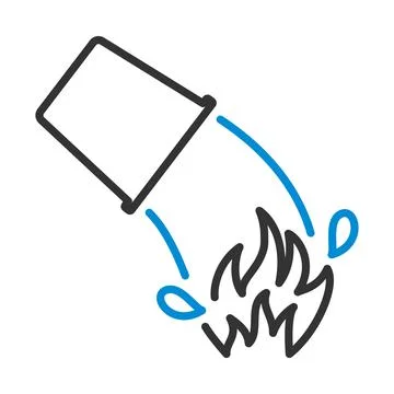 Fire Bucket Icon Stock Illustration