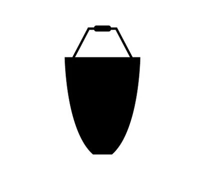 Fire bucket icon on white background Stock Illustration